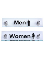 “Men” /”Women” Restroom Signs, 8" Wide 