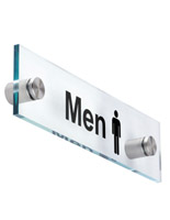 “Men” Bathroom Sign, 8" Overall Height