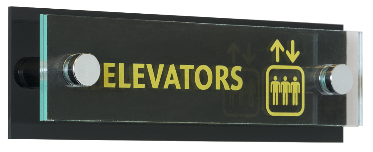 Wall Sign Holder with Black Backer | 8” x 2” Printable Sheets | Displays2Go