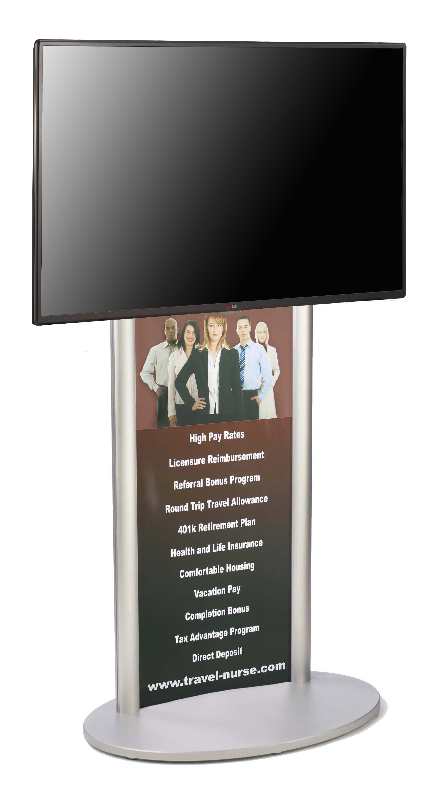 Digital Advertising TV | 47” LG Monitor w/ Stand & Poster Holder ...
