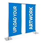 Dual outdoor banner display with aluminum frame