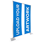Custom outdoor banner stand with overall height of 108 inches