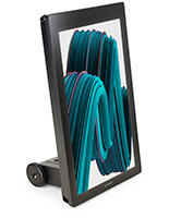 Portable outdoor digital signage with a-frame design