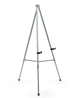 Portable silver tripod easel with lightweight portability