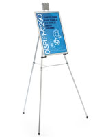 Silver Easel Stand with 18” x 24” Snap Frame with Rubber Arm Brackets 