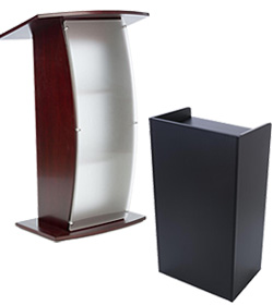 Stand-Up Mobile Acrylic Portable Lectern Perspex Desk LED Acrylic Podium with Remote Control Wide Reading Surface and Colorful Lights for Lectures Speech Clear Acrylic Podium 