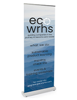 Swap Out Retractable Banner with white base