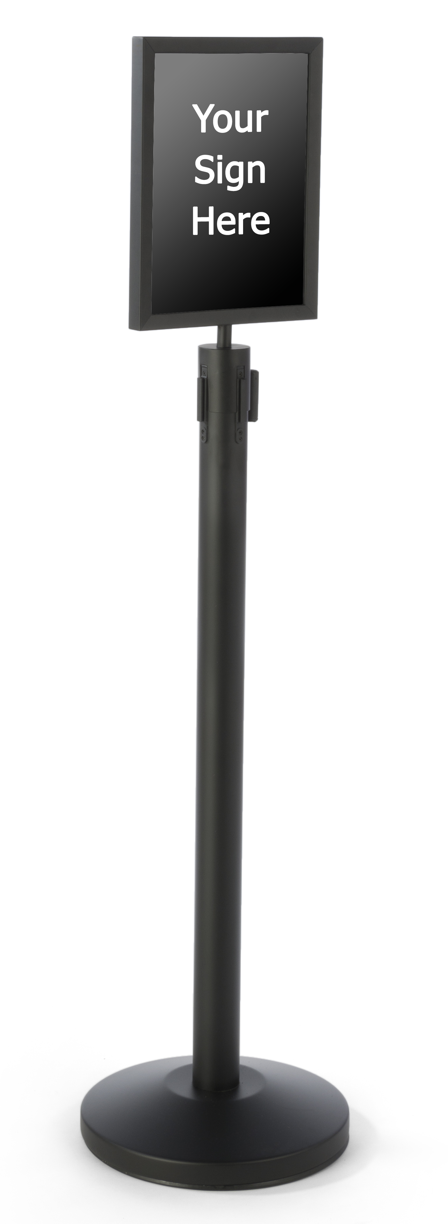 QueuePole.Economy 11 x 14 Stanchion Sign Frame, Slide-In Design, Portrait – Black - Image 4