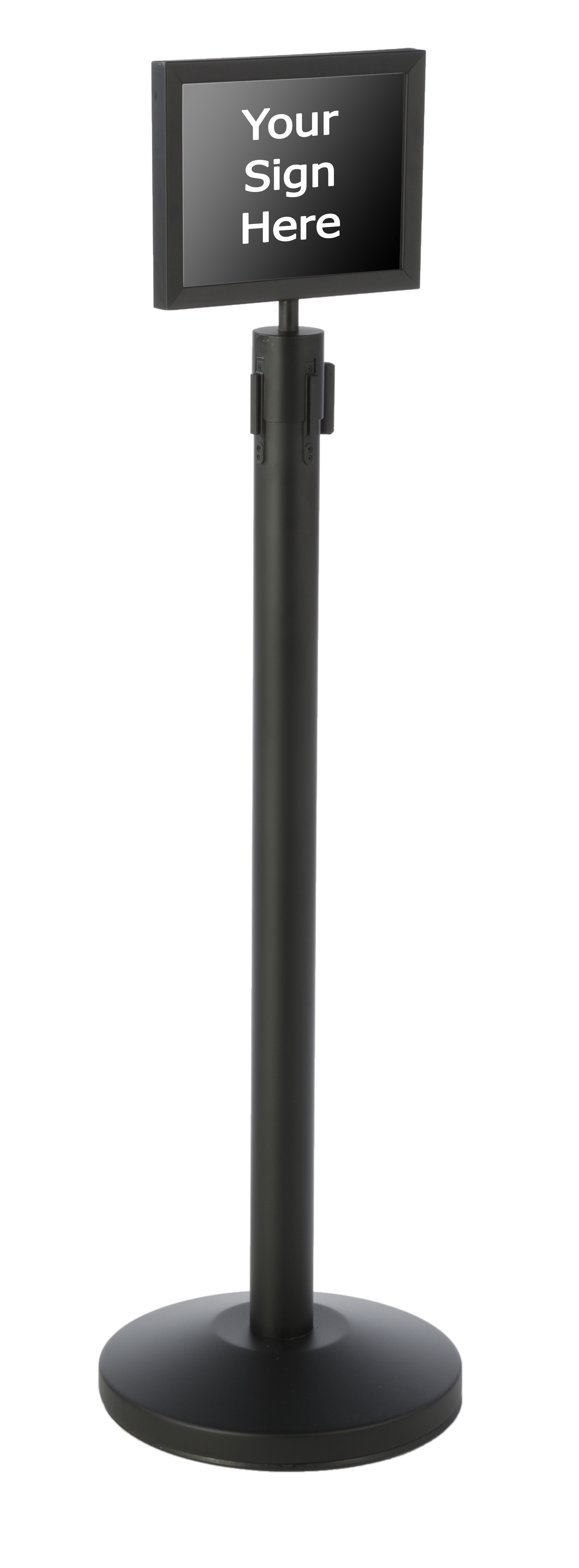 QueuePole.Economy 11 x 8.5 Stanchion Sign Frame, Slide-In Design, Landscape – Black - Image 4
