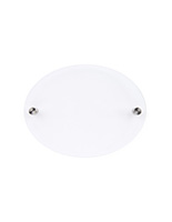 Recycled acrylic custom oval directory signs for door and wall surfaces