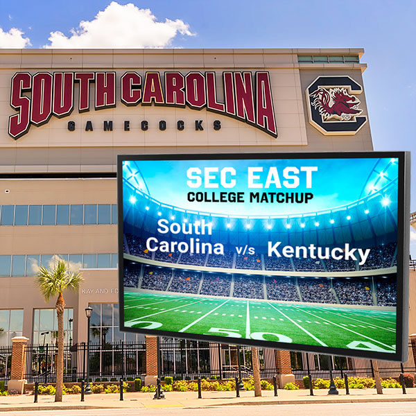 Exterior-rated digital signs for colleges