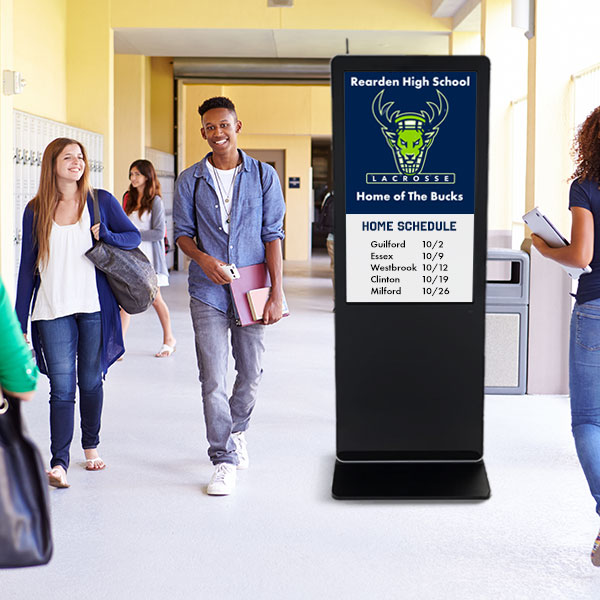 Digital floor signs for high schools