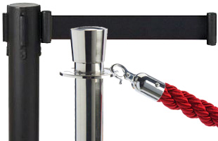 Crowd control stanchions for schools