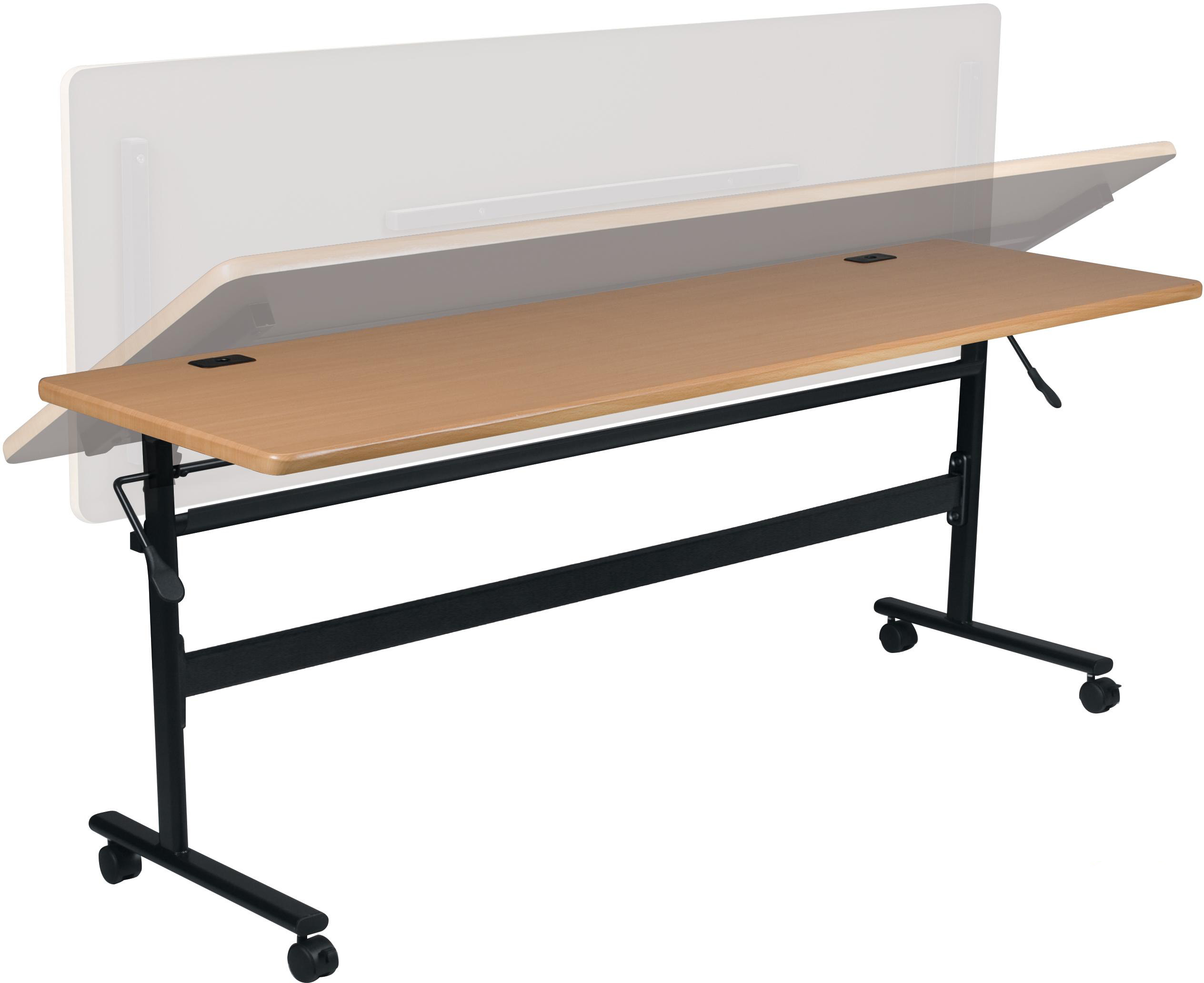 Unflippable Table Teak Flipper Table | PVC with Flat Storage Design | Displays2Go