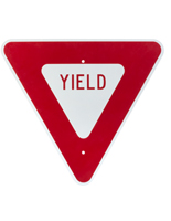 Red Yield Sign, Aluminum