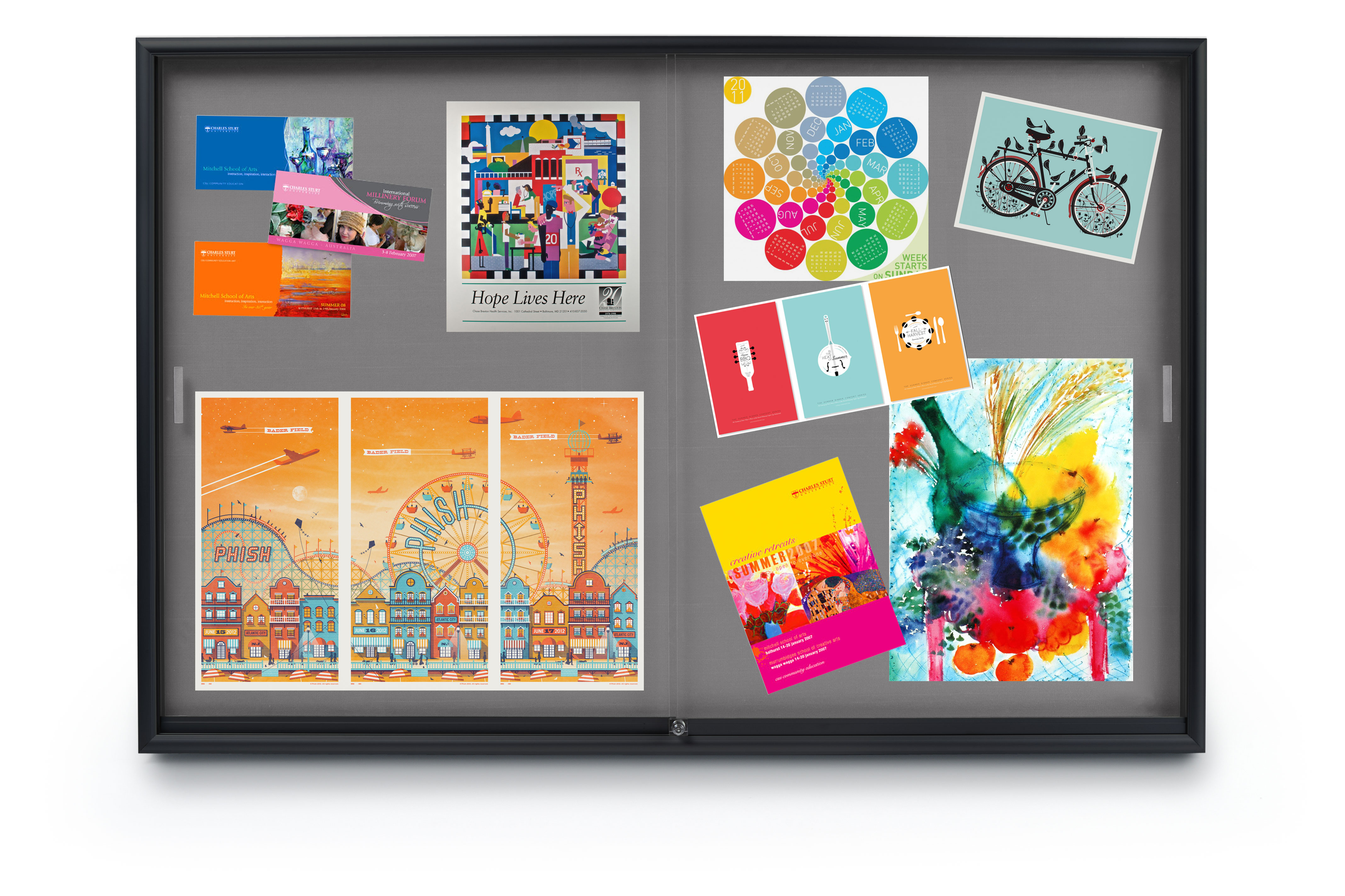 6' x 4' Office Bulletin Board Gray Fabric