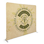 Eco friendly fabric backdrop with silver aluminum