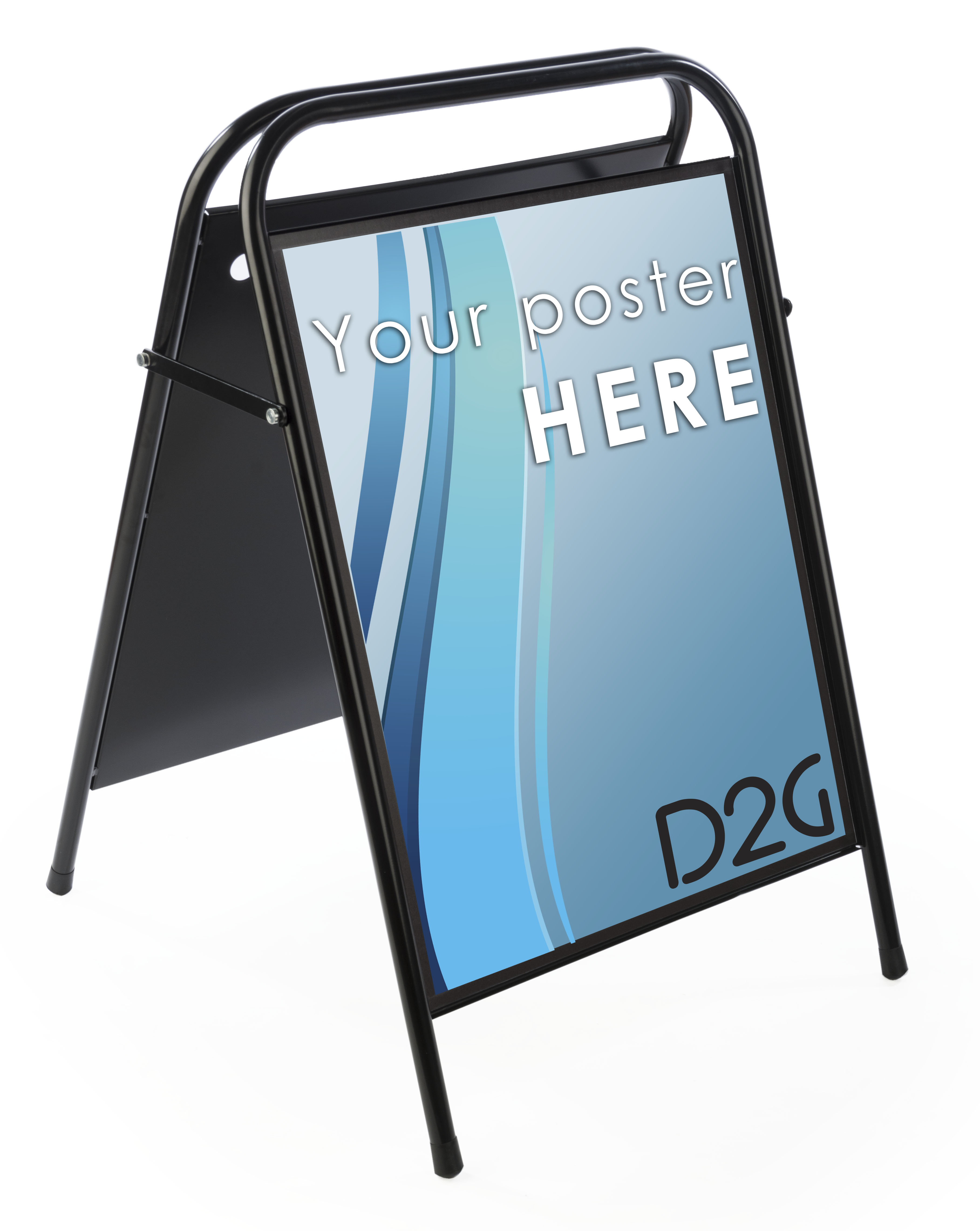 Side Sign Fold 22” x 28” Folding Sidewalk Sign | Steel for Indoor & Outdoor Use ...