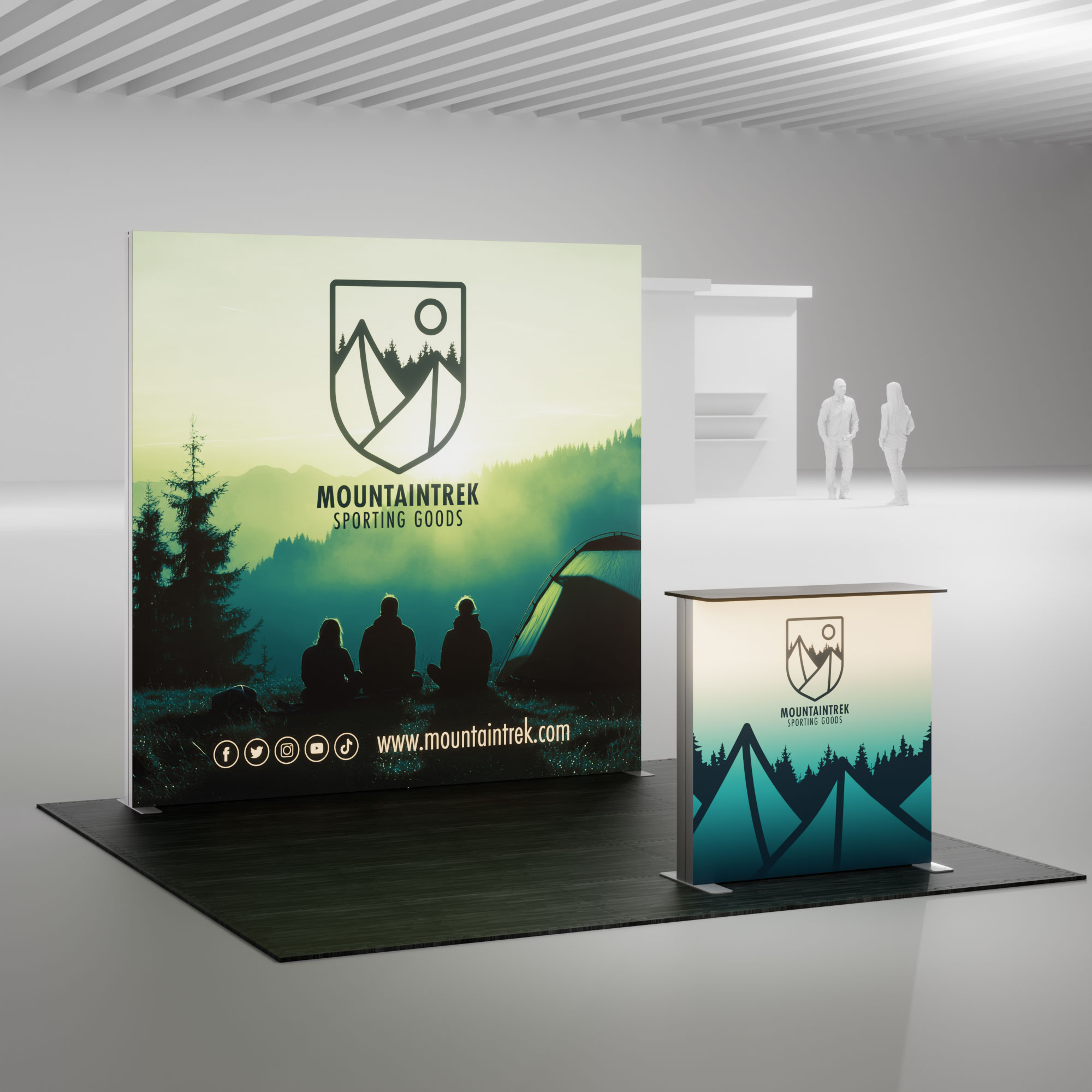 8' Illuminated Trade Show Kit with Custom Printing, Counter - Full Color - Image 9