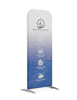 Foldable Tension Fabric Display with custom printed graphics