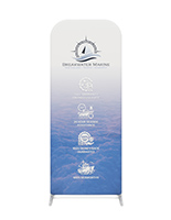 Replacement Graphics for EXFOLD2X5 Tension Fabric Display features your custom artwork printed on tension fabric