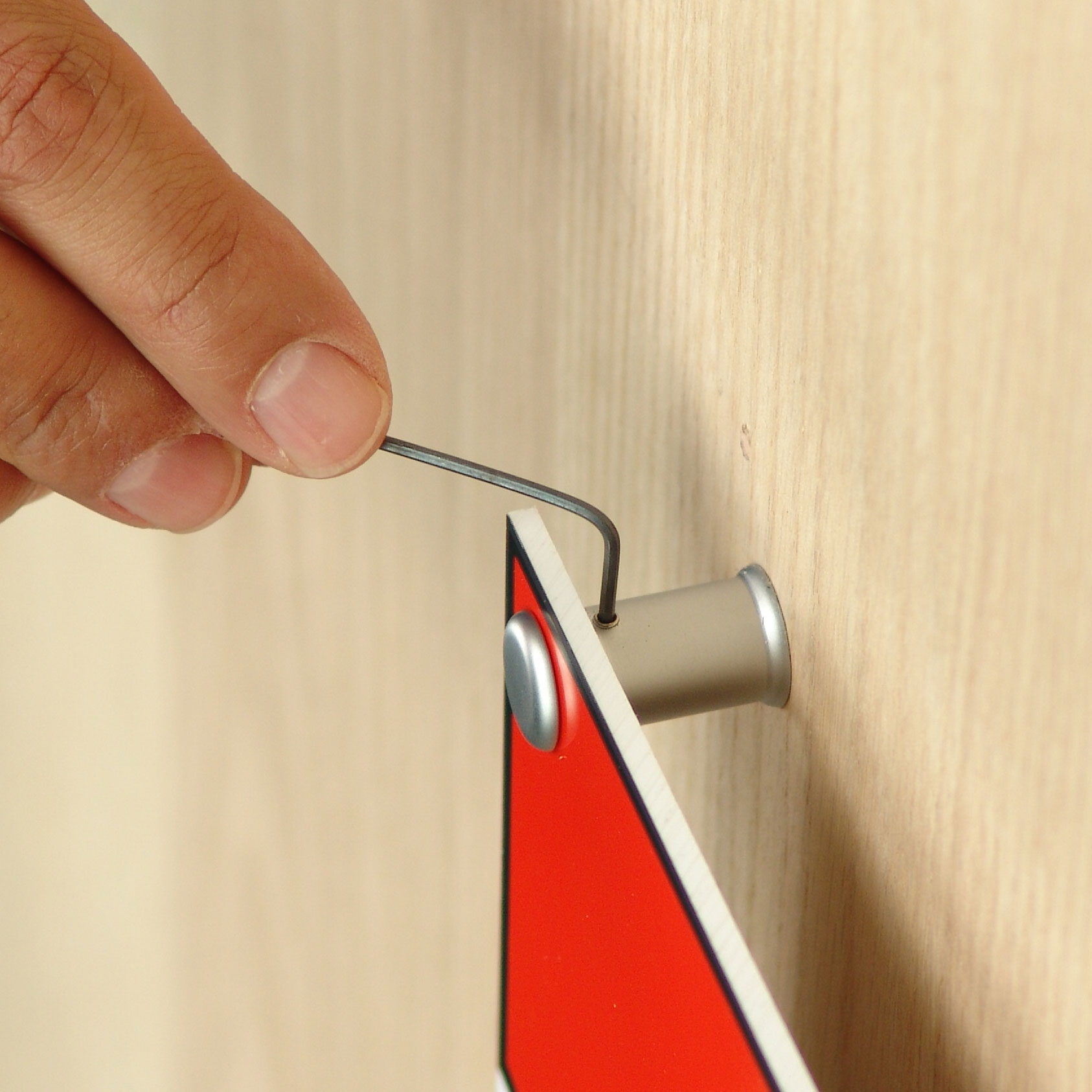 Use wall fittings to mount signage three-dimensionally! | Displays2Go