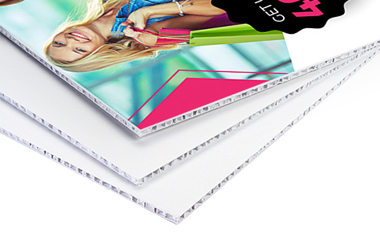 Custom printed Falconboard® offers a perfectly flat substrate for all your marketing and advertising graphics needs