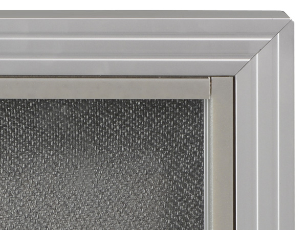 4' x 3' Glass Bulletin Board w/ Gray Fabric Interior