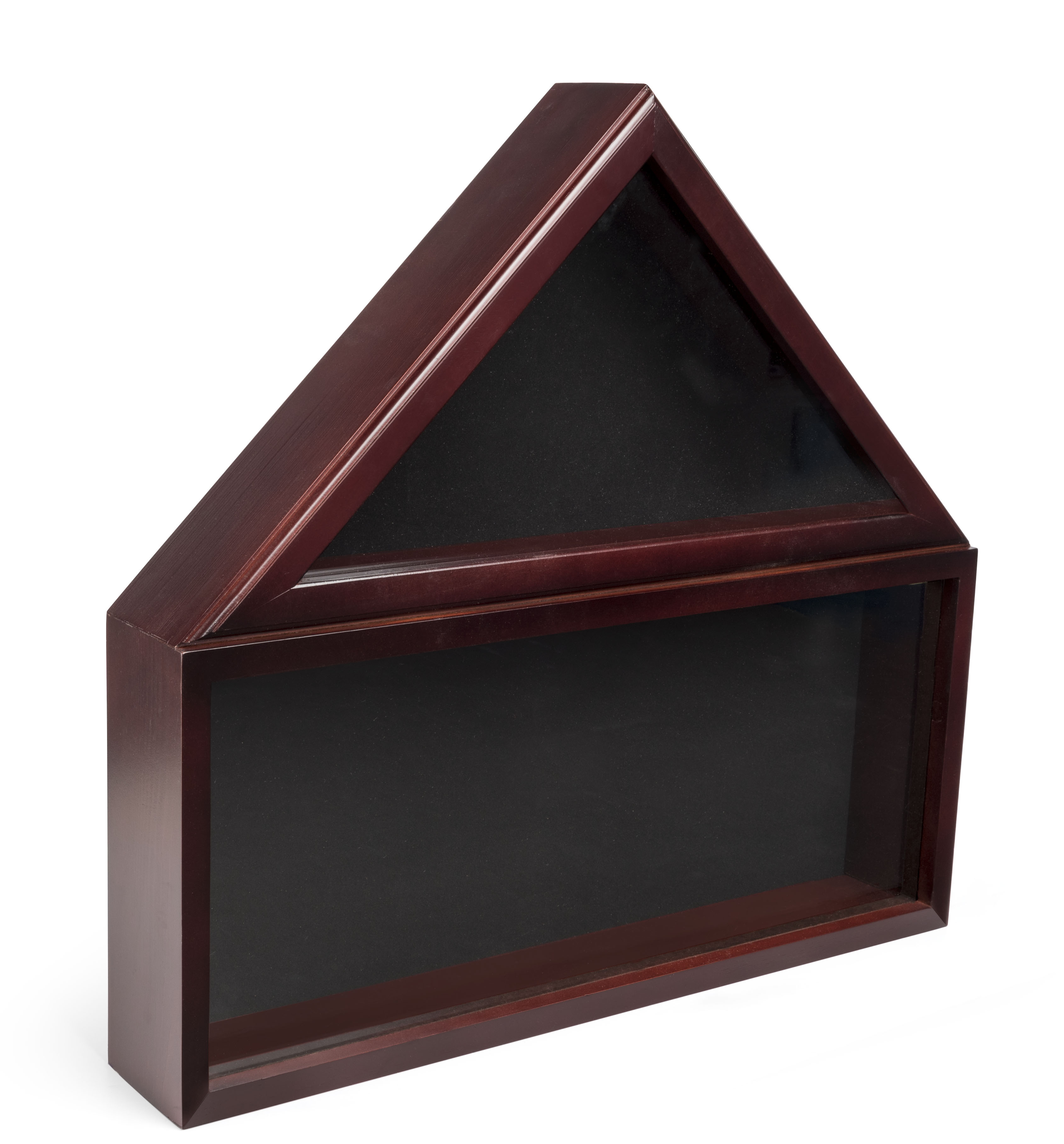 Flag and Memorabilia Commemorative Display Case | Solid Pine | Displays2Go