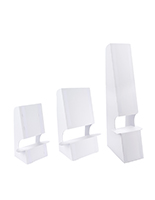 Double wing cardboard floor easel with double sided mounted tape