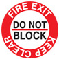 12" x 12" fire safety exit sticker 
