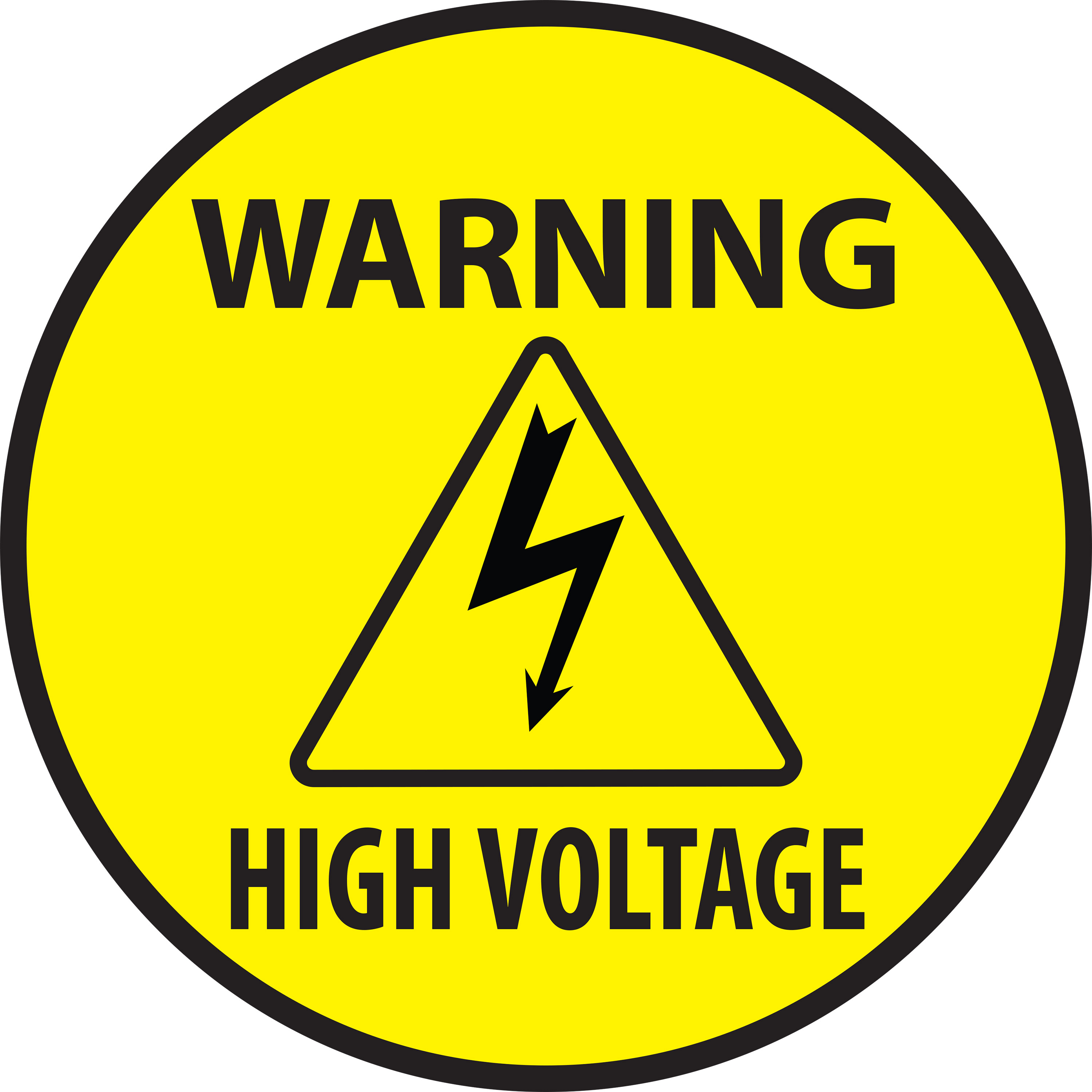 High Voltage Warning Vinyl Stickers