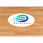 Branded sticky floor decal oval with UV digital printing