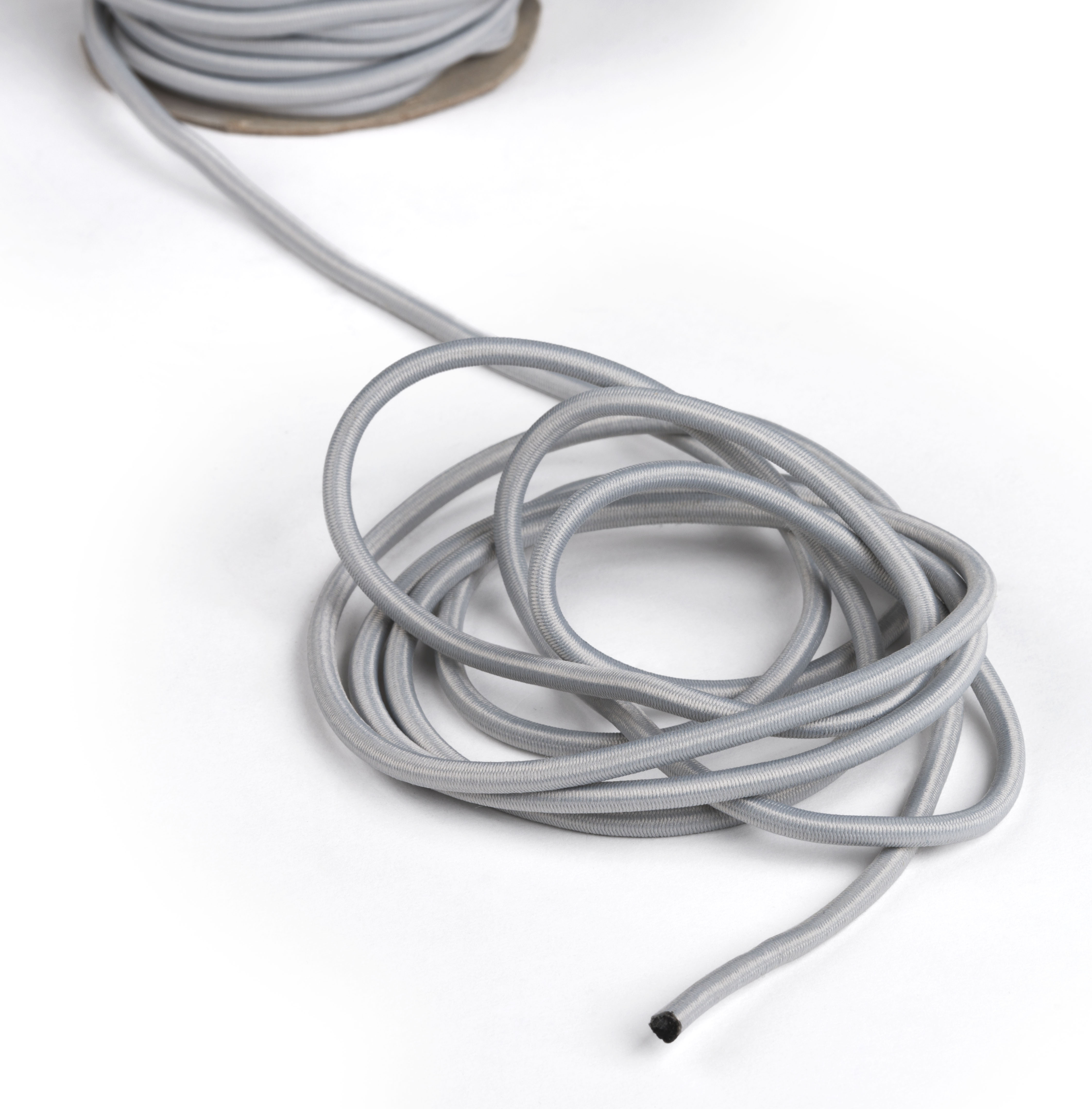 Set of (6) QueuePole Slim 16” Stanchion Posts w/ 50’ Gray Elastic Cord - Silver - Image 4