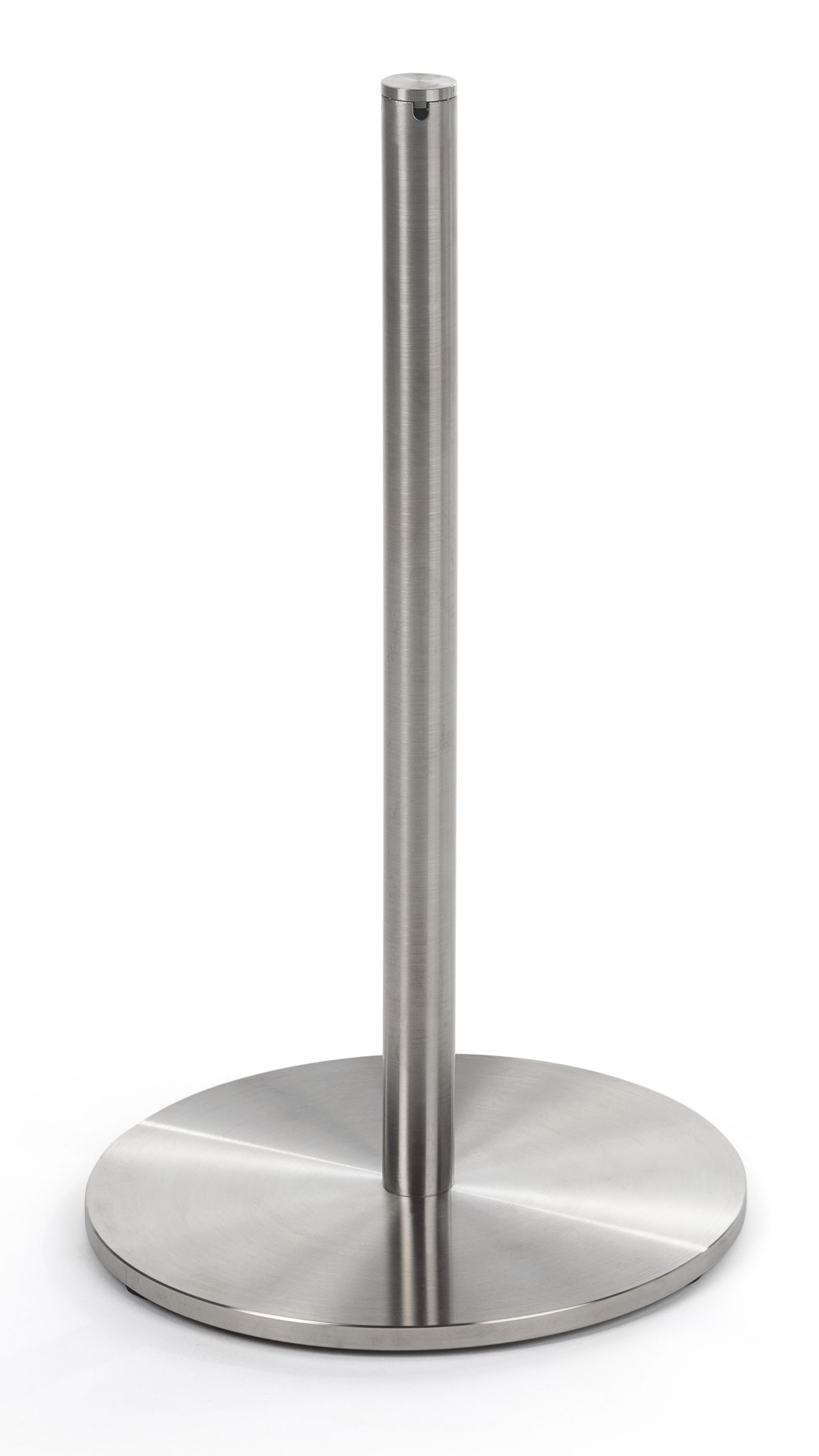 Set of (4) 16” QueuePole Slim Posts, 2 Wall Receptors, w/ 50’ Gray Cord - Silver - Image 3