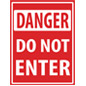 Vinyl danger floor decal do not enter safety sign 