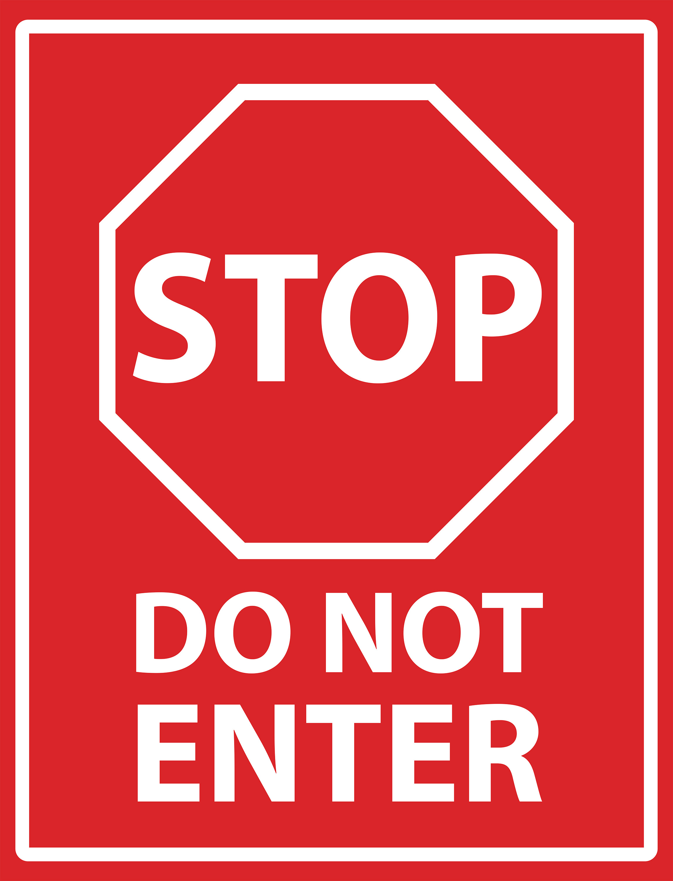 Do Not Enter Workplace Safety Decal | 18” x 24” Vertical Sticker