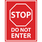 Vinyl do not enter workplace safety decal