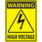 Vinyl electrical hazard industrial warning sticker with non-slip surface