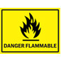 Vinyl flammable industrial danger sign 