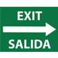Floor bilingual exit safety decal sign