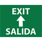 Adhesive bilingual exit safety stick-on floor sign