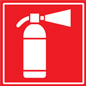 24" x 24"  industrial fire safety decal 