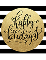24 x 24 black and gold christmas floor decal