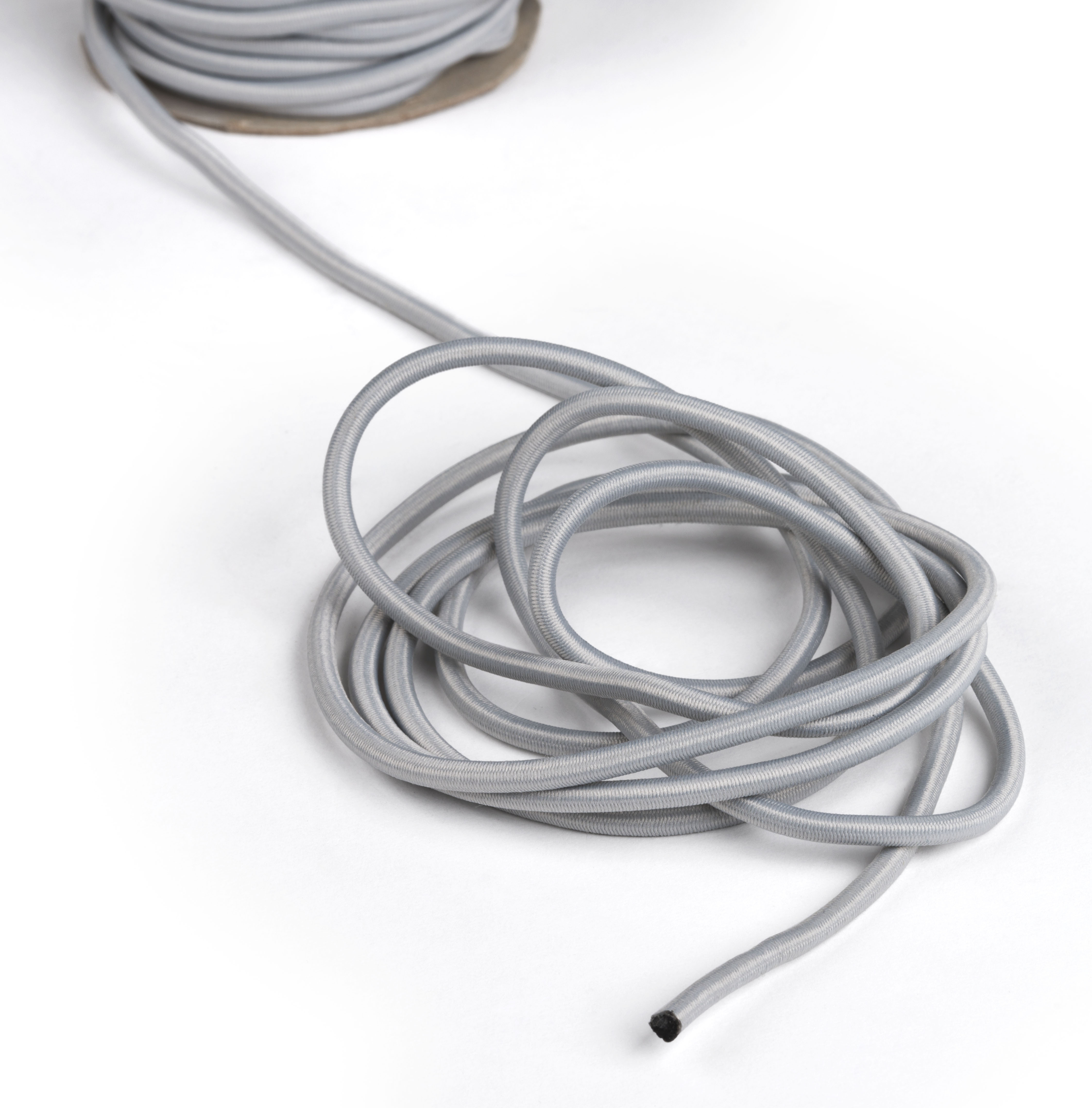 Set of (10) QueuePole Slim 39” Stanchion Posts w/ 100’ Gray Elastic Cord - Silver - Image 4