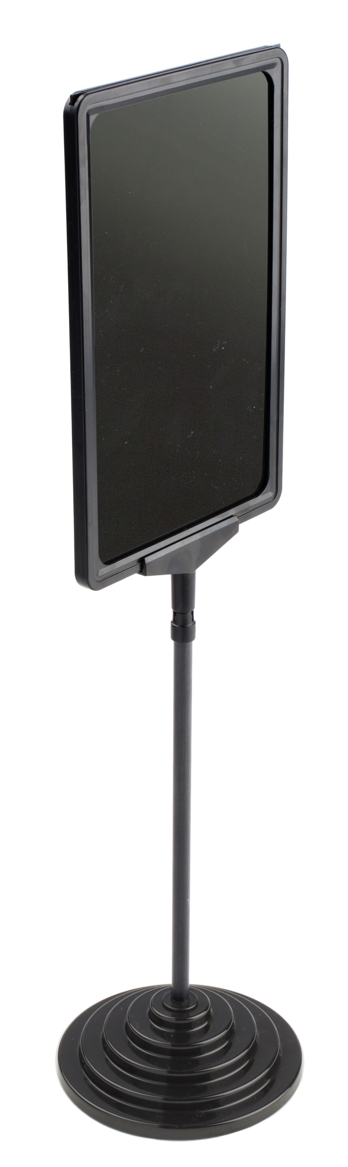 Slide-In Sign Stand | Black 7x11 with Stepped Base | Displays2Go