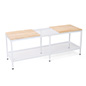 Low Display Table with Glossy White Finish