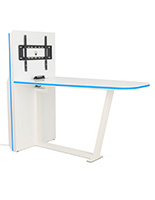 Multimedia conference table is countertop height