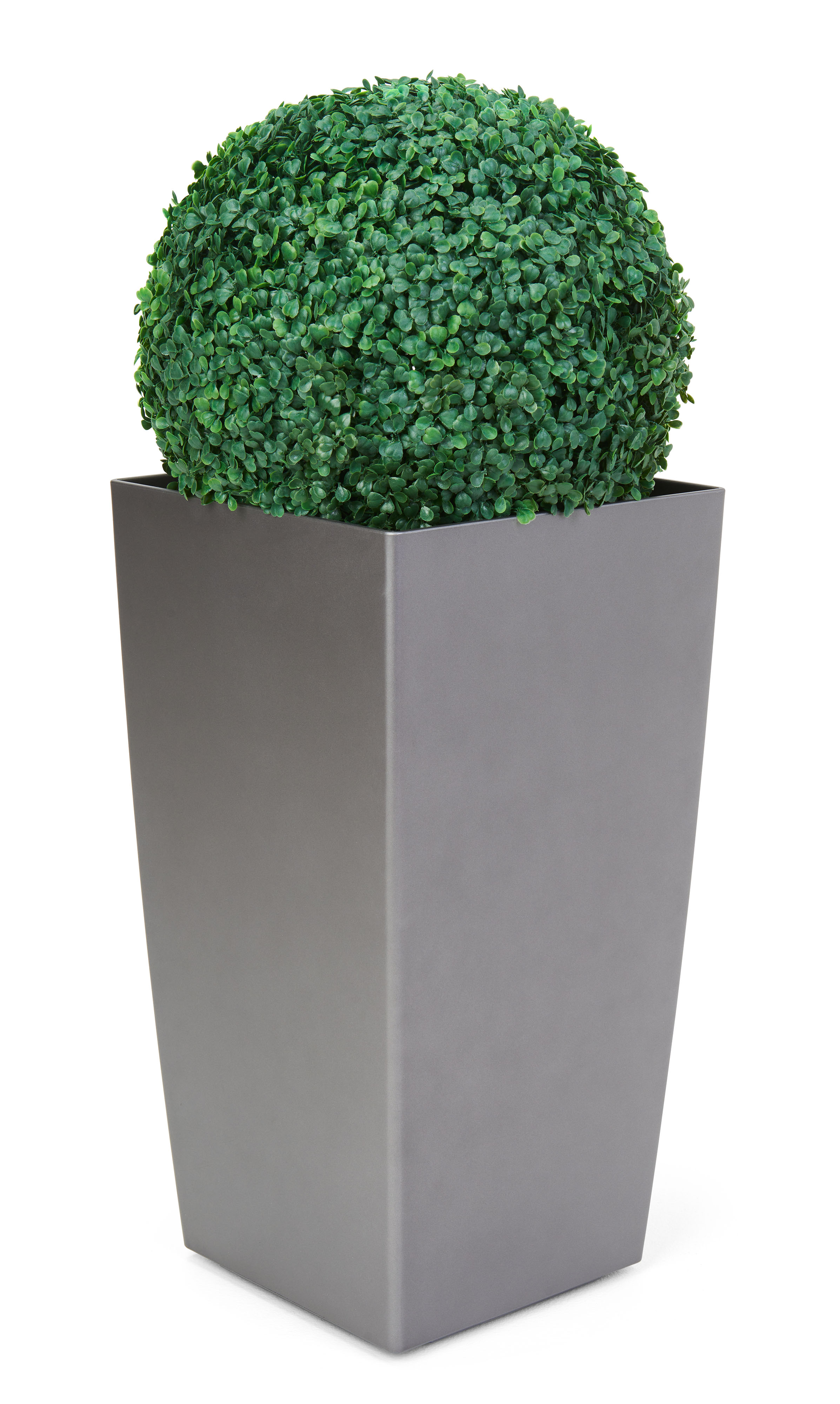Boxwood Ball, Tall Planter Resin, Faux Greenery, 52.5, UV RATED for  Outdoor Use!