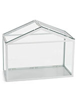 Glass wedding money card box with house shaped design